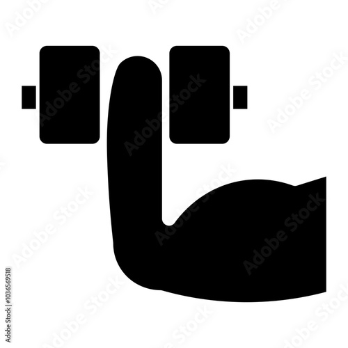 Fitness and Health icon on glyph style