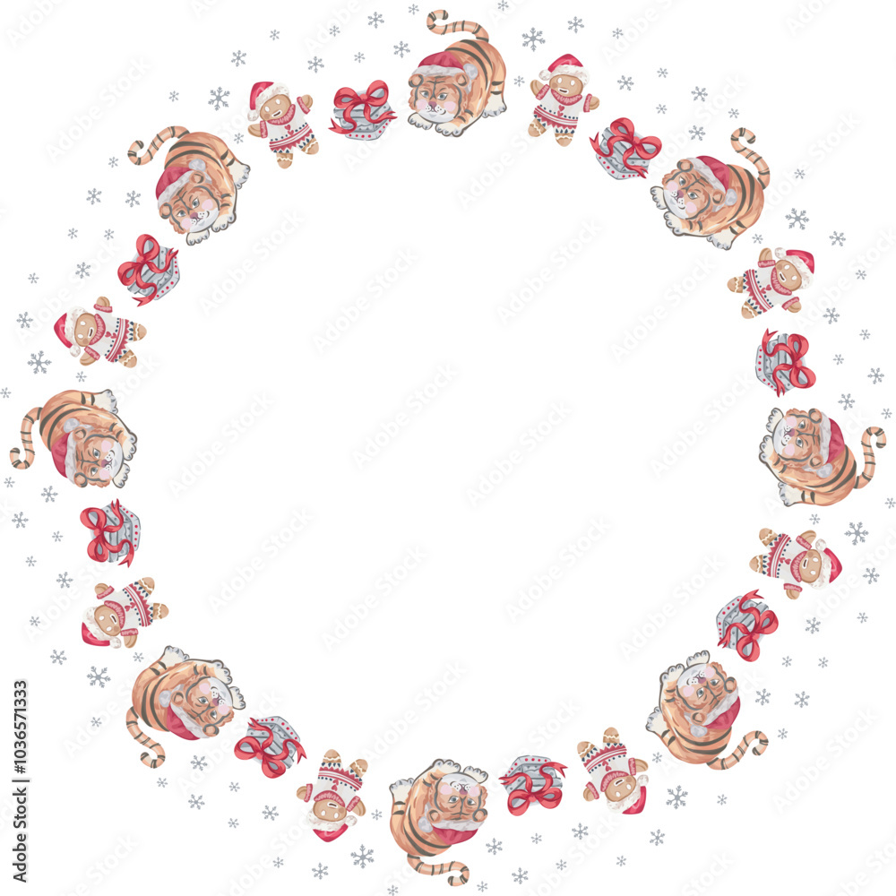 Cute christmas wreath. Vector illustration. Cute christmas wreath. Vector illustration.
