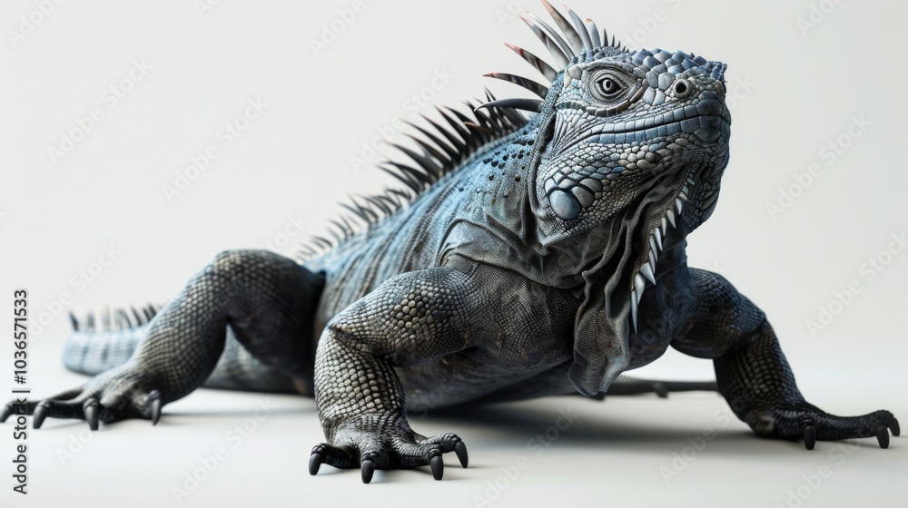 Obraz premium 3D Marine Iguana in Minimalist Style
