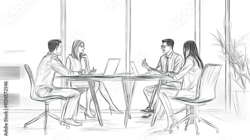 Business People Discussion Communication Isolated Concept