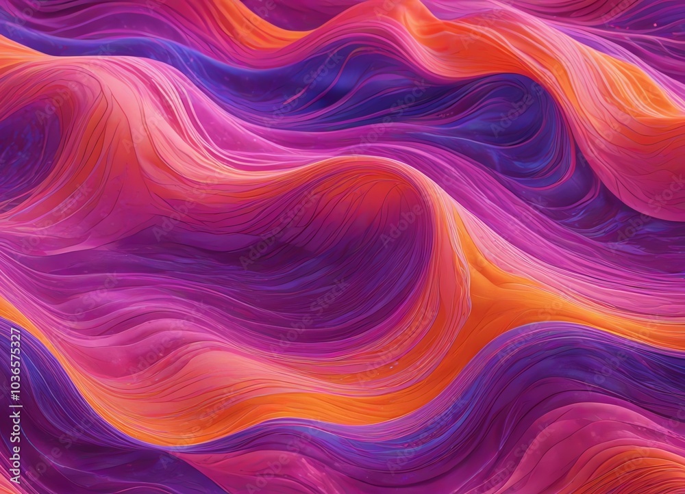 Fototapeta premium n abstract visualization of fabric-like waves in vibrant colors
