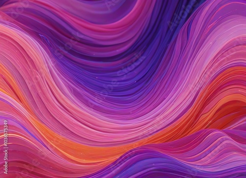 Wallpaper Mural An abstract visualization of flowing fabric-like waves in vibrant colors Torontodigital.ca