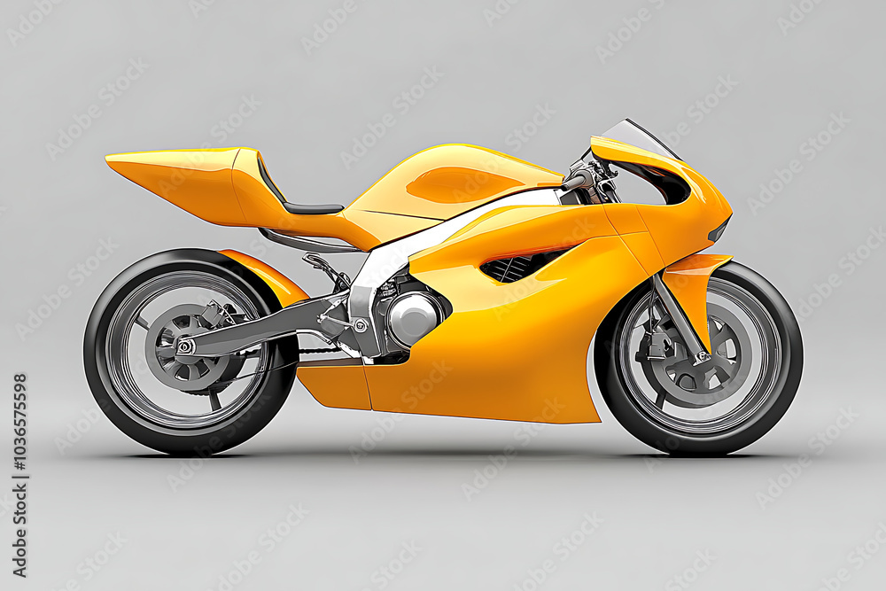 A sleek, futuristic yellow motorcycle design showcasing modern aesthetics and engineering. A sleek, futuristic yellow motorcycle design showcasing modern aesthetics and engineering.