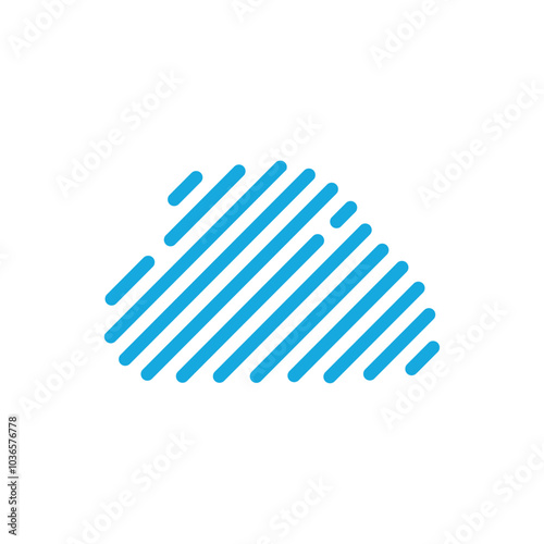 Initials letter I Cloud Network logo design