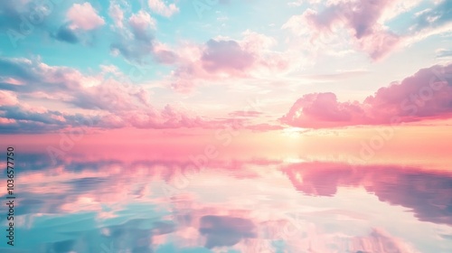 Dreamy abstract sky with a background of pastel colors reflecting a fantasy theme