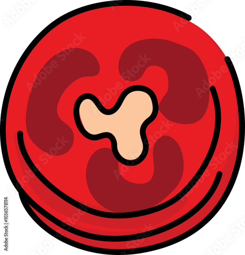 Tomato cartoon on white background. Vector illustration.