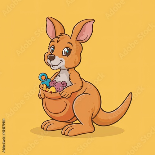 kangaroo with baby