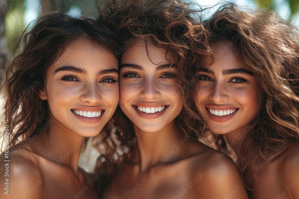 Women with glowing and radiant skin, Generative AI