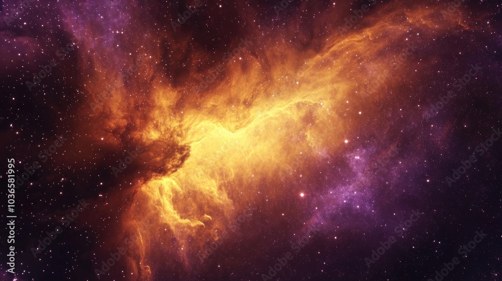 Great Orion Nebula in 3D cartoon rendering Great Orion Nebula in 3D cartoon rendering