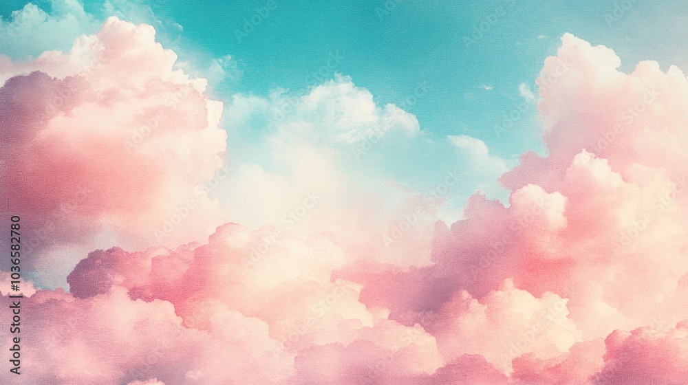 Pastel pink watercolor blended with serene sky blue Pastel pink watercolor blended with serene sky blue