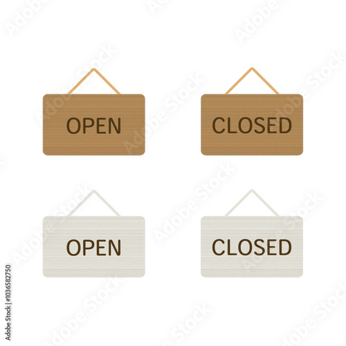 OPENとCLOSEDの看板