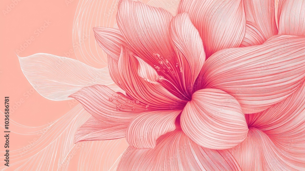 Pink linear flower design Pink linear flower design