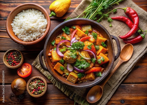 Peruvian cuisine captured in minimalist photography, a culinary adventure in every shot. photo