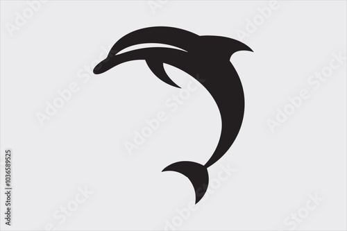 A Minimalist Dolphin Logo Design.