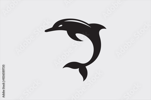 A Minimalist Dolphin Logo Design.