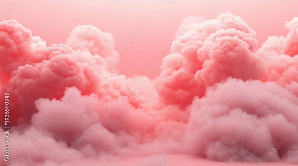 A Serene View of Dreamy Pink Clouds in the Atmosphere A Serene View of Dreamy Pink Clouds in the Atmosphere