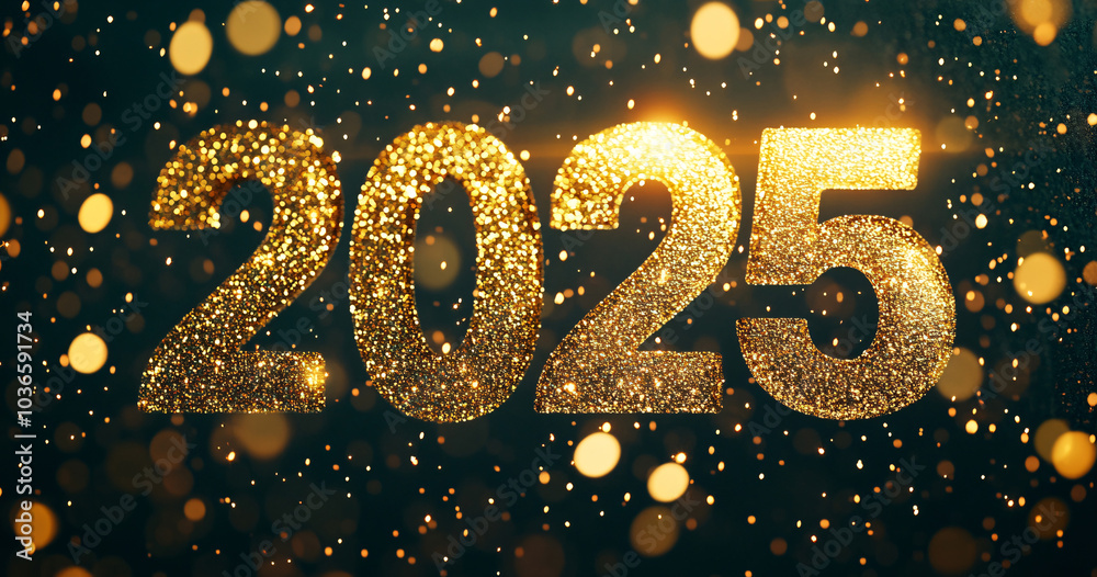2025 Happy New Year Celebration With Glitter And Fireworks In Eve Night
2025 Happy New Year Celebration With Glitter And Fireworks In Eve Night