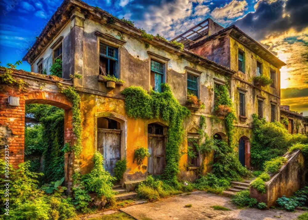 Fototapeta premium Explore forsaken structures through stunning urban exploration photography that captures the allure of decay.