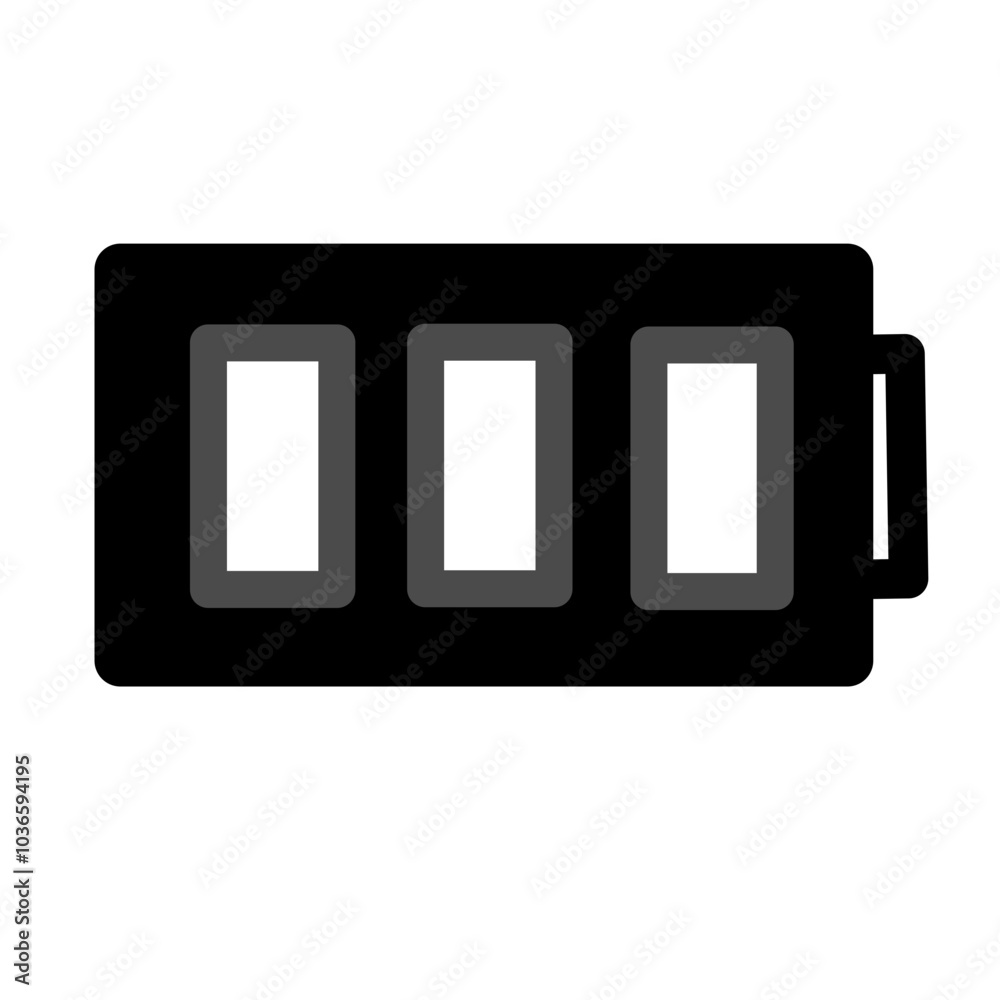 Illustration of a full power battery image Illustration of a full power battery image