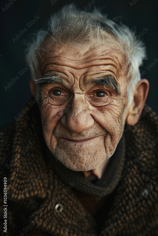 Elderly man with a pleasant expression Elderly man with a pleasant expression