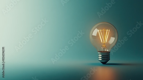 Elegant Vintage Bulb Illuminating a Soft Background