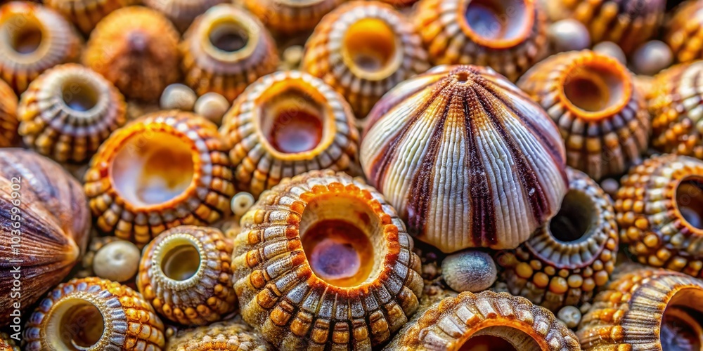 Capture the intricacies of barnacles through macro photography, revealing the hidden beauty of the miniature realm. Capture the intricacies of barnacles through macro photography, revealing the hidden beauty of the miniature realm.