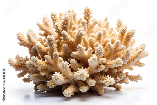 white background with a cluster of coral formations and slimy tendrils, underwater scenery, sea anemone, coral ecosystem