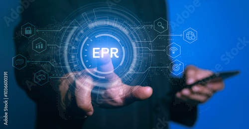 ERP Enterprise resources planning system software business technology.