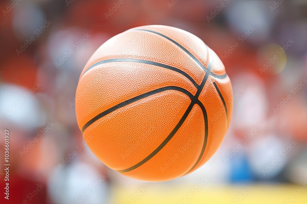 Basketball in Motion on Blurred Background Basketball in Motion on Blurred Background