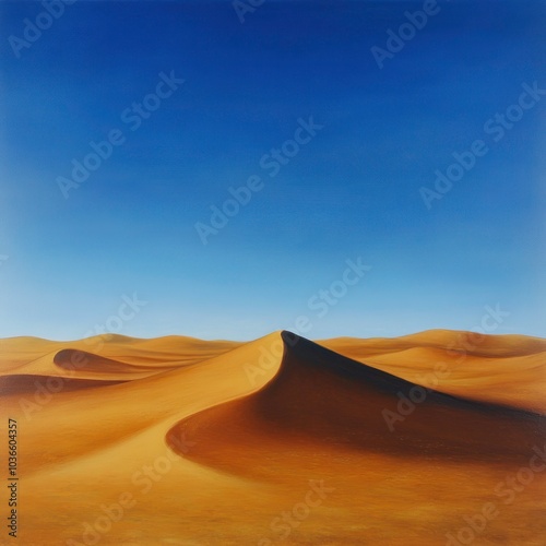 Desert landscape with sand dunes