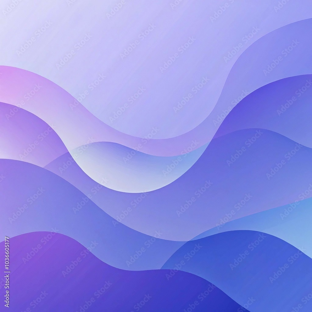 Fototapeta premium Vibrant wallpaper with dynamic wave pattern and gradient from light purple to deep blue
