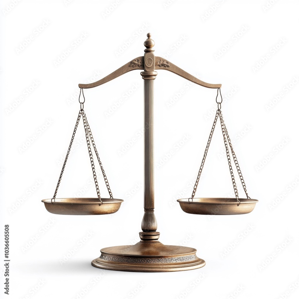 Antique brass justice scales symbolizing balance and fairness in law and judgment Antique brass justice scales symbolizing balance and fairness in law and judgment