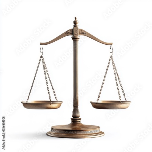 Antique brass justice scales symbolizing balance and fairness in law and judgment