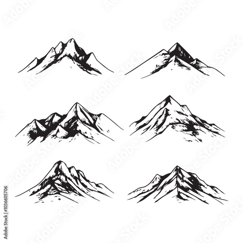 illustration of mountain landscape