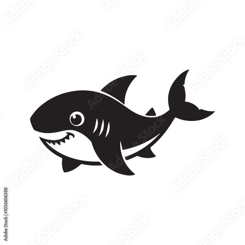 Shark vector illustration on a white background