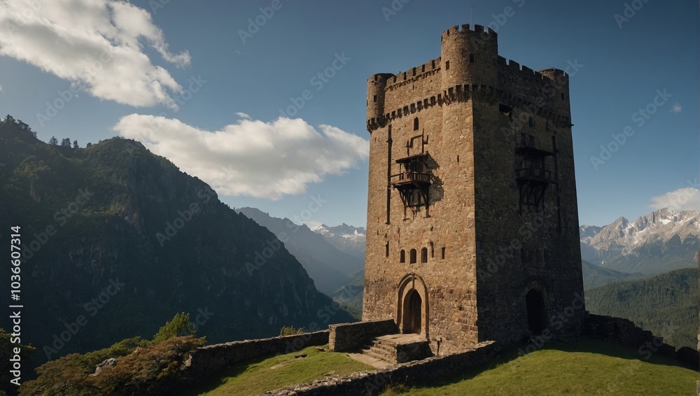 The archer tower is a cultural landmark preserving the heritage of ancient times The archer tower is a cultural landmark preserving the heritage of ancient times