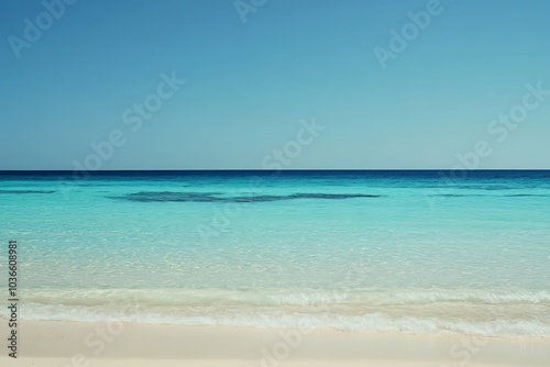 Beautiful beach with sky and clouds