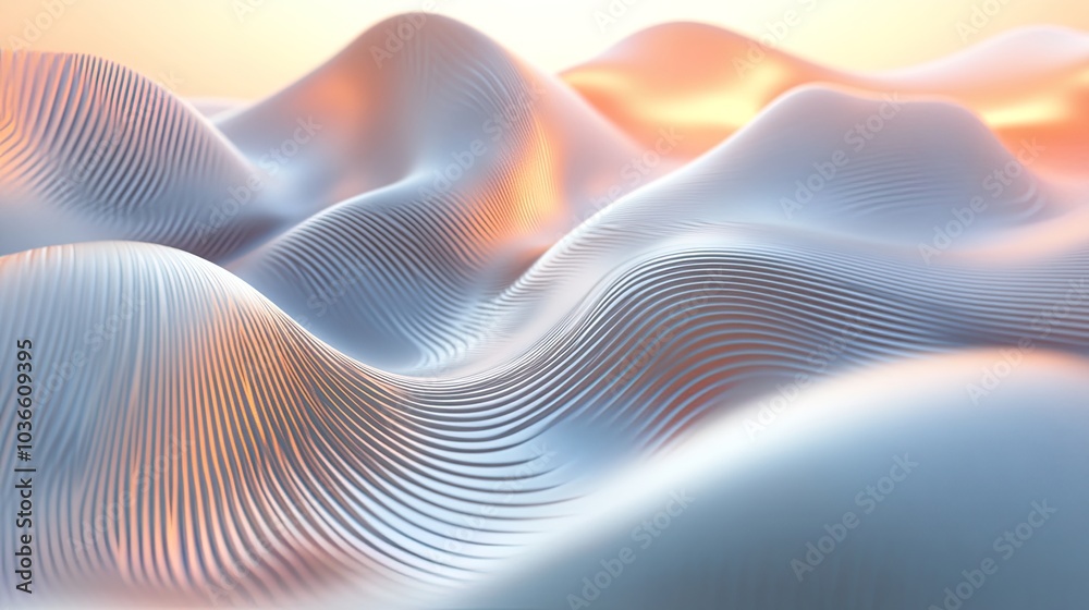 An abstract hologram designed for therapeutic spaces, with soft gradients and slow, rhythmic motion encouraging calmness An abstract hologram designed for therapeutic spaces, with soft gradients and slow, rhythmic motion encouraging calmness
