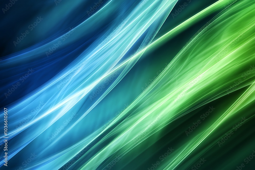 Abstract background with smooth lines in green and blue colors, abstract background Abstract background with smooth lines in green and blue colors, abstract background