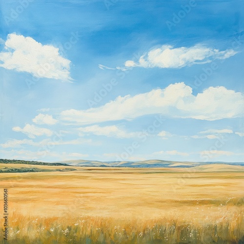 Landscape with wide open plains