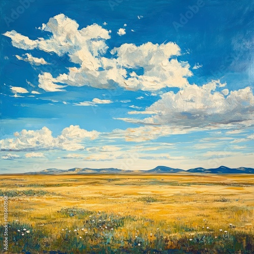 Landscape with wide open plains