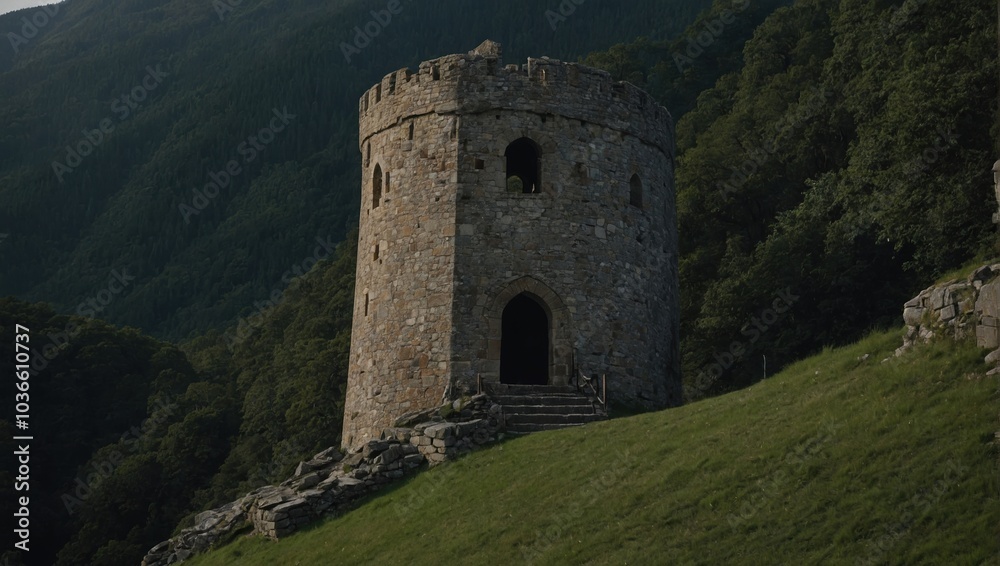 The archer tower is a marvel of historical design The archer tower is a marvel of historical design