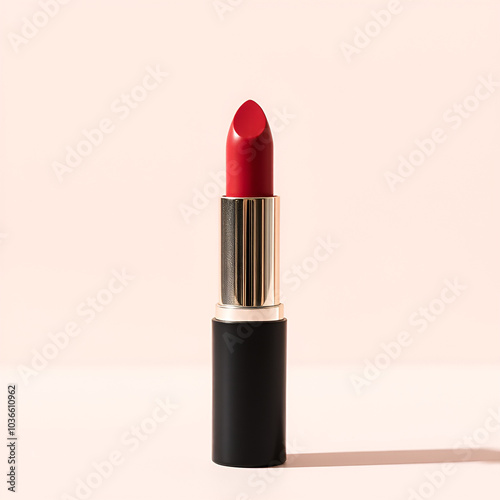 lipstick in minimal style on empty and simple background