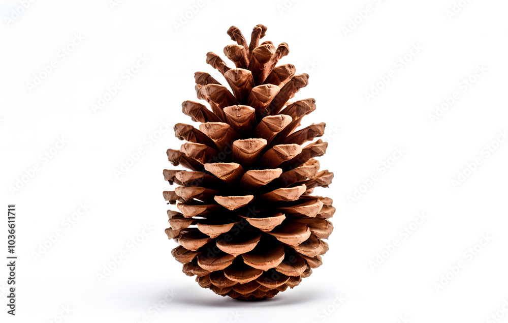 Isolated pine cones on white background with holiday and nature tags. Isolated pine cones on white background with holiday and nature tags.