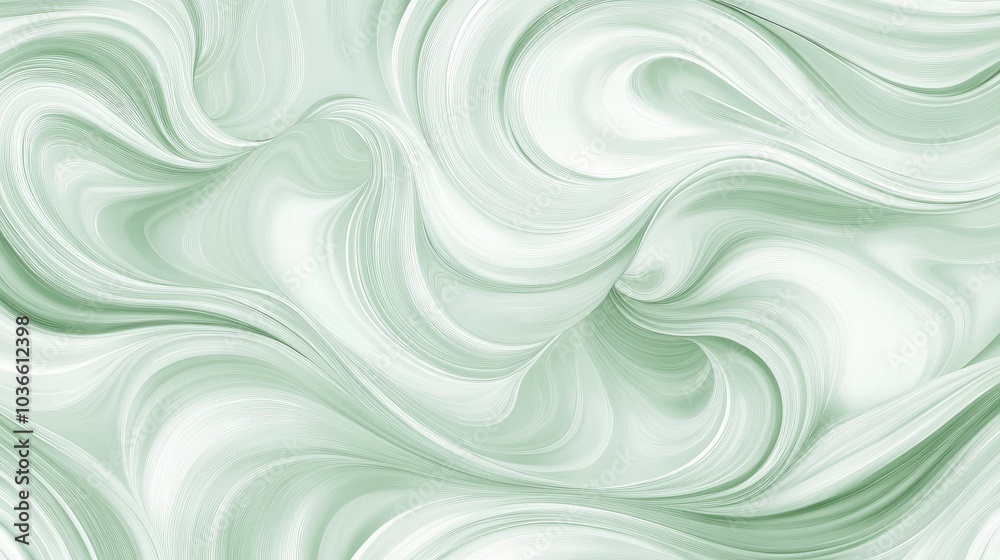 A light, airy background in soft mint green with gentle, swirling lines, adding a touch of flow and elegance to the design A light, airy background in soft mint green with gentle, swirling lines, adding a touch of flow and elegance to the design