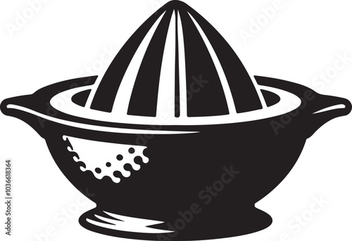 Lemon squeezer silhouette vector art illustration.