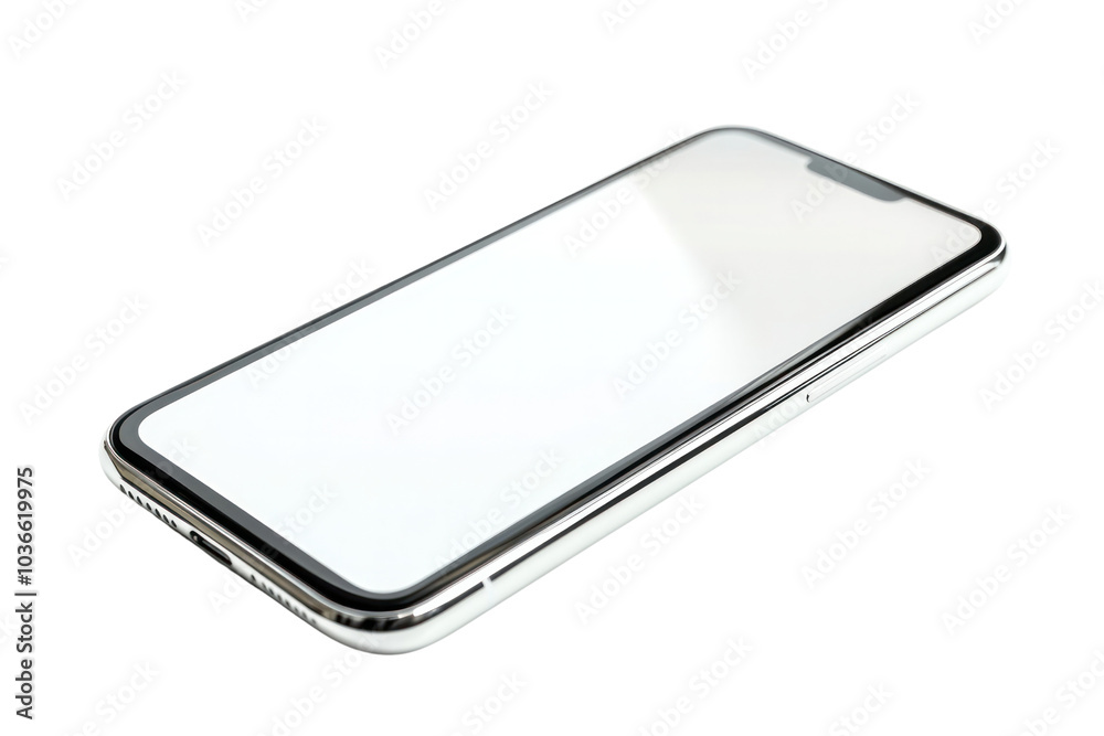 A digital smartphone with a glossy finish, showcasing a clean white screen ready for infographic content, with slight curves and detailing on the frame. A digital smartphone with a glossy finish, showcasing a clean white screen ready for infographic content, with slight curves and detailing on the frame.