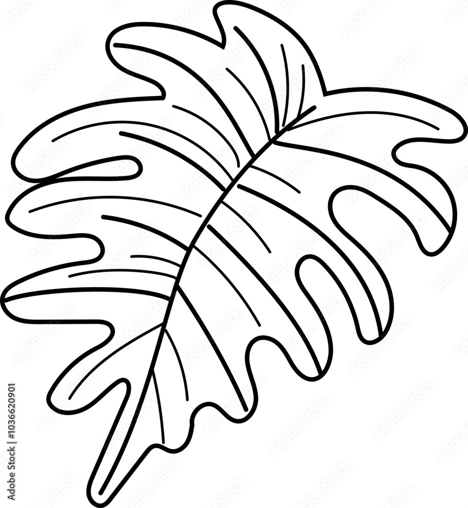 Leaf black and white. Vector illustration. Leaf black and white. Vector illustration.