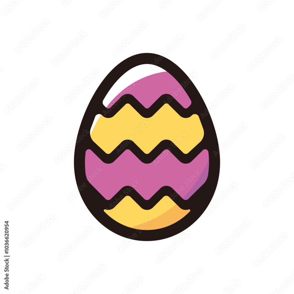 Easter egg outline icon for graphic design, apps and websites