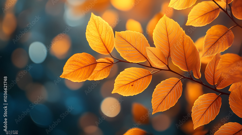 Orange fall leaves in park, autumn natural background Orange fall leaves in park, autumn natural background